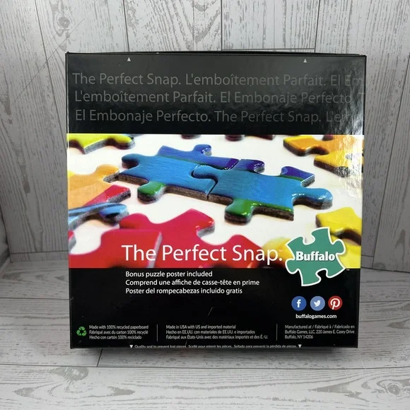 Buffalo Puzzle 300 Coffee And Donuts Vivid Large Pieces USA Gift Colorful Fun - Picture 2 of 5